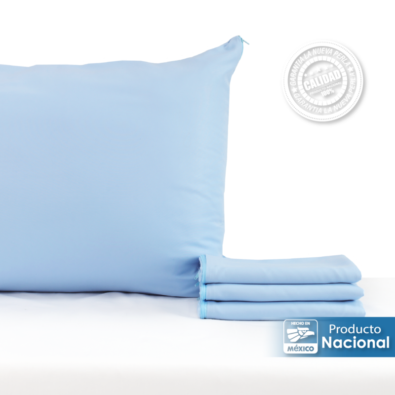 Funda de Almohada Microfibra Azul Cielo