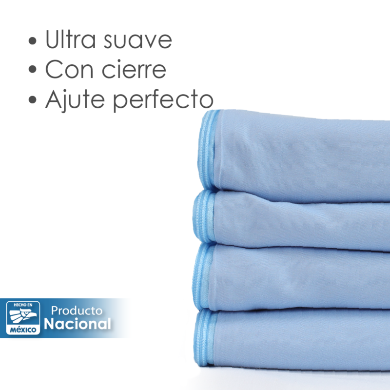 Funda de Almohada Microfibra Azul Cielo