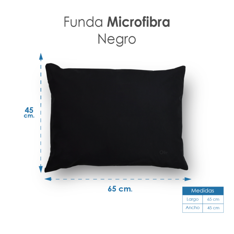 Funda de Almohada Microfibra Negro