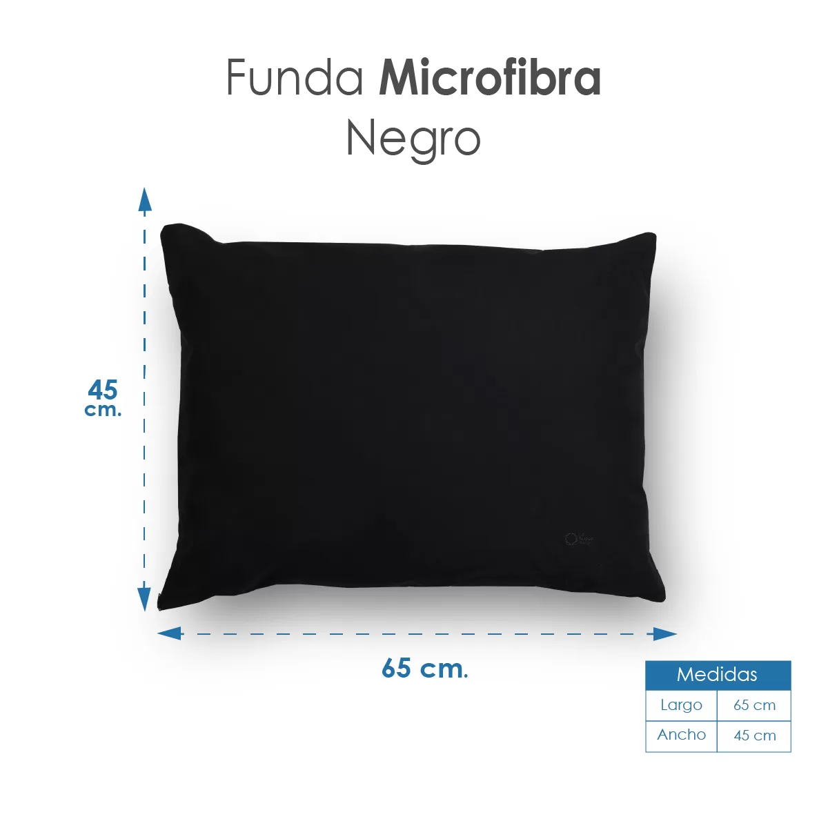 Funda de Almohada Microfibra Negro: imagen 3