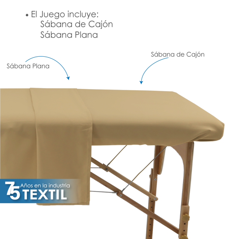 Juego de Sabanas SPA Microfibra Beige