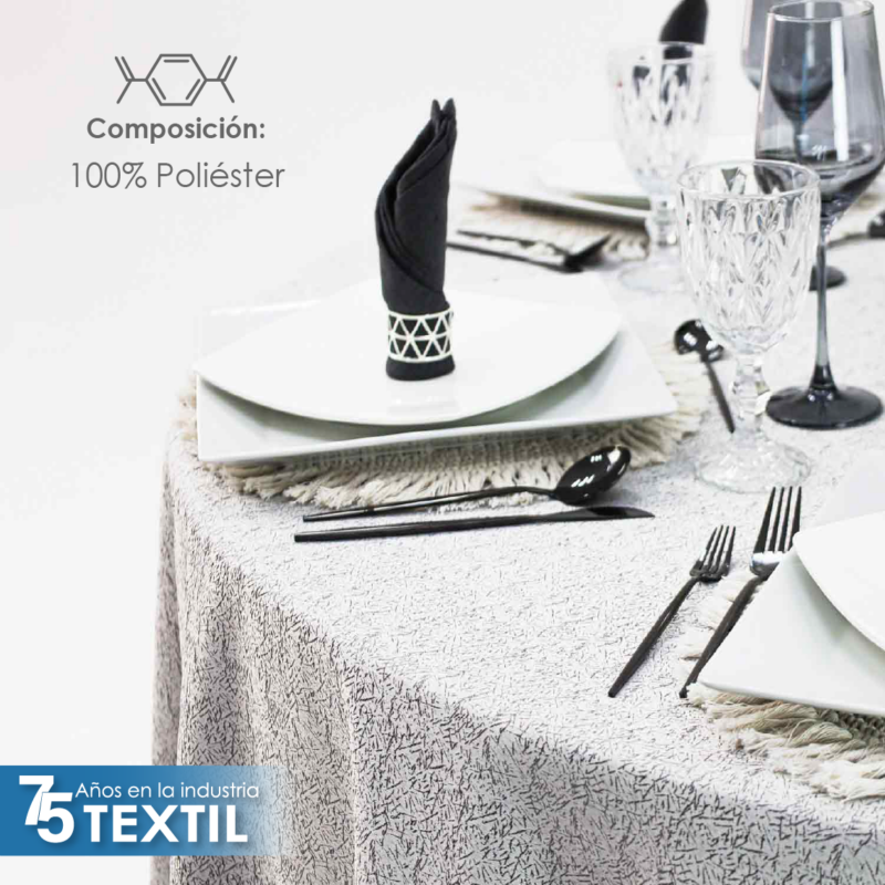 Mantel Yackard Redondo YE-218 FRANCIA PLATA