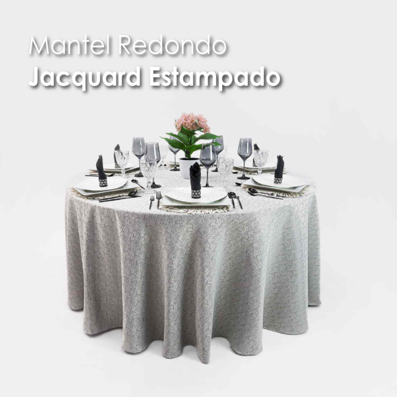 Mantel Yackard Redondo YE-218 FRANCIA PLATA