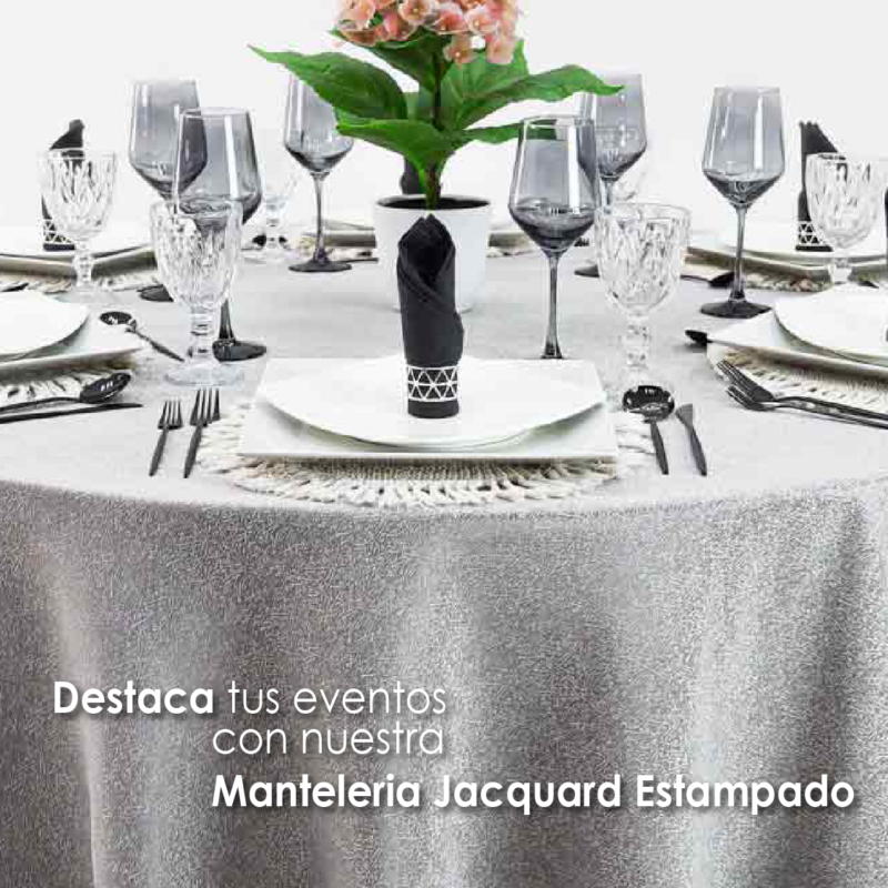 Mantel Yackard Redondo YE-218 FRANCIA PLATA