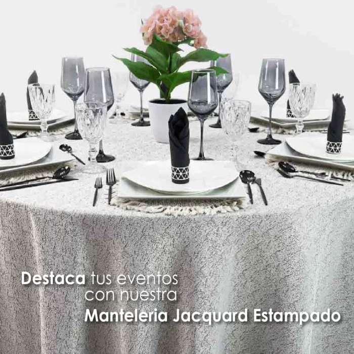 Mantel Yackard Redondo YE-218 FRANCIA PLATA