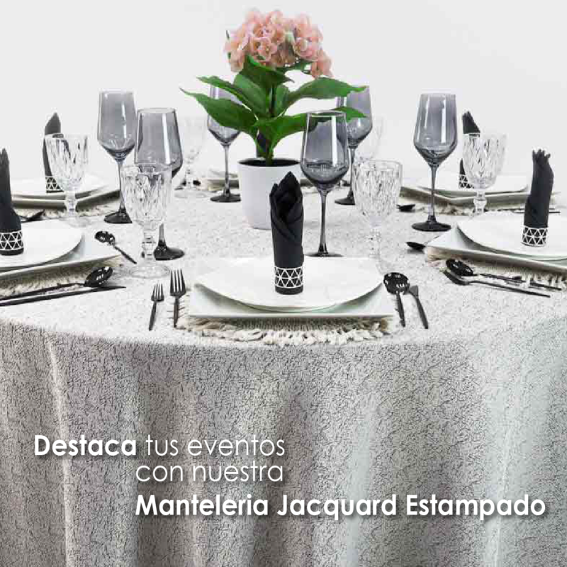 Mantel Yackard Redondo YE-218 FRANCIA PLATA