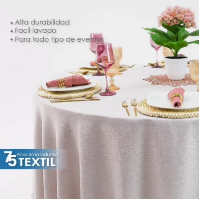 Mantel Yackard Redondo YE-220 FRANCIA TRIGO: imagen 5