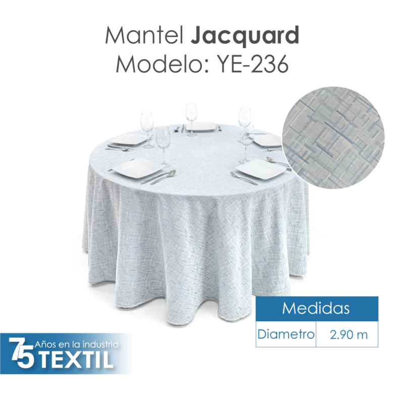 Mantel Yackard Redondo YE-236 NAIROBI PLATA