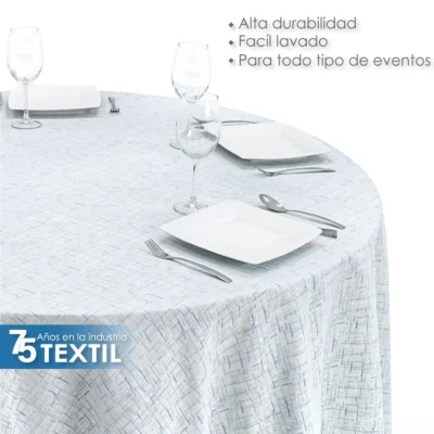 Mantel Yackard Redondo YE-236 NAIROBI PLATA: imagen 4