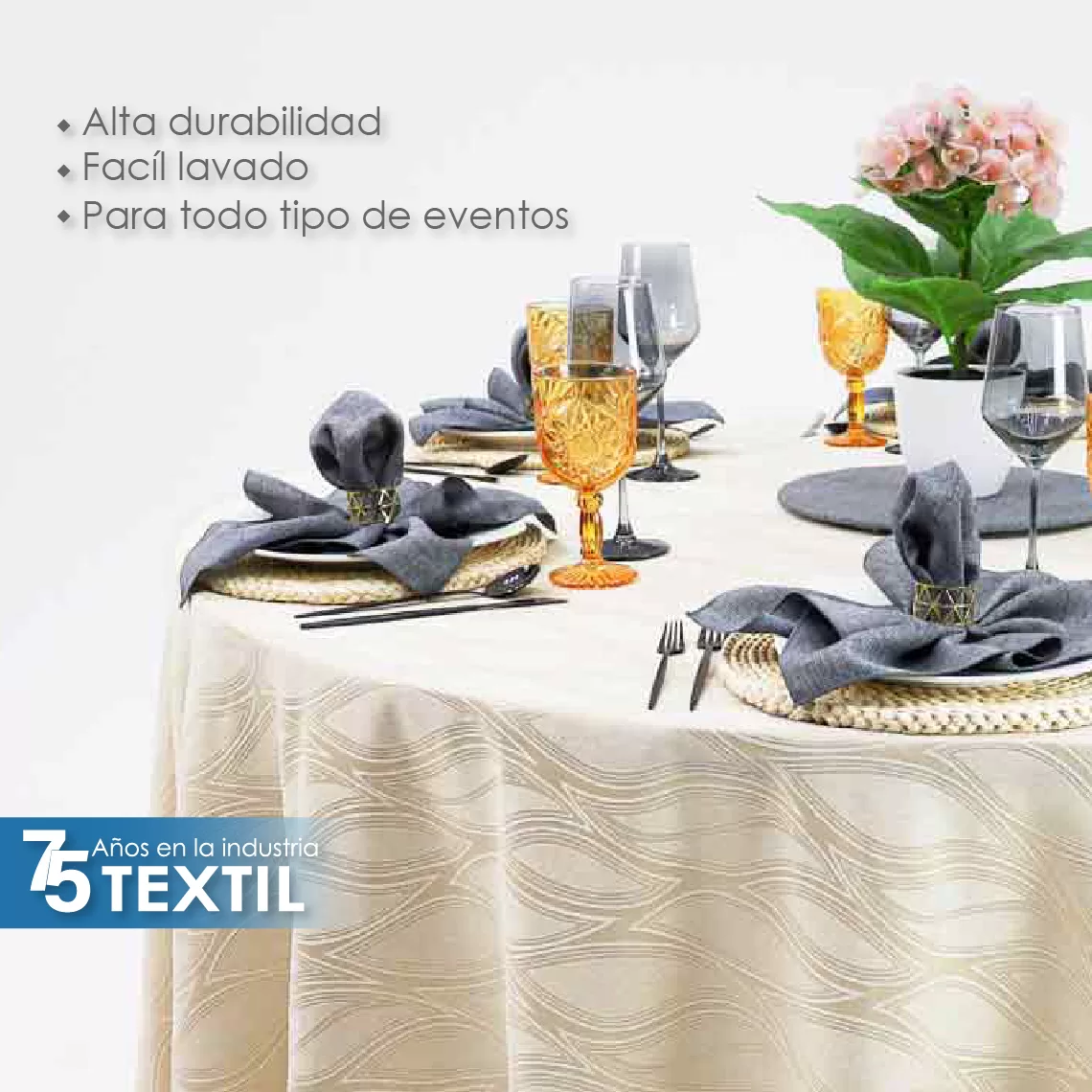 Mantel Yackard Redondo YE-248 ARENA: imagen 6