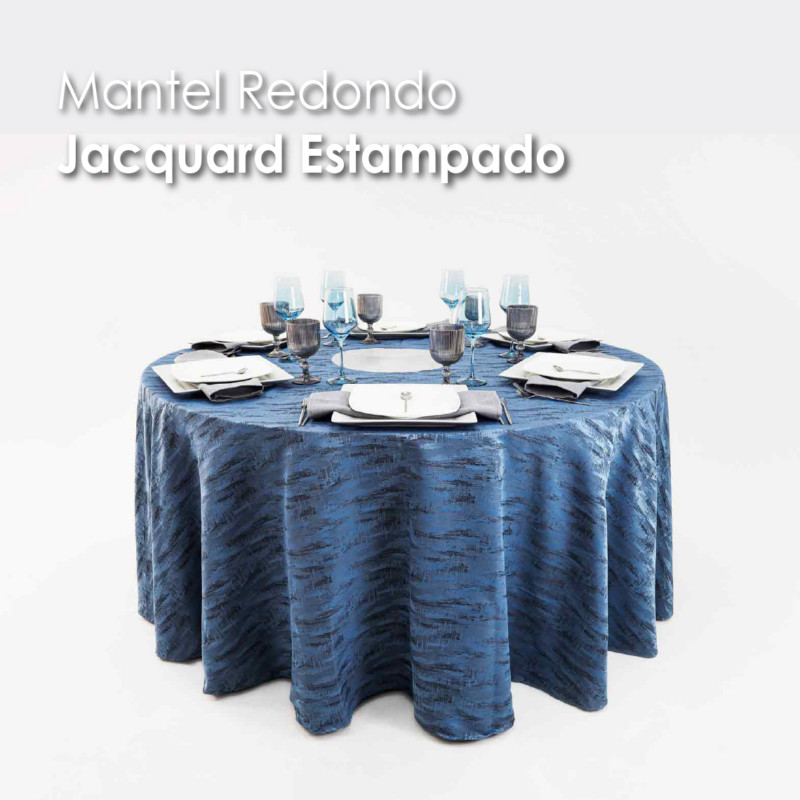 Mantel Yackard Redondo YE-272 AZUL PLUMBAGO