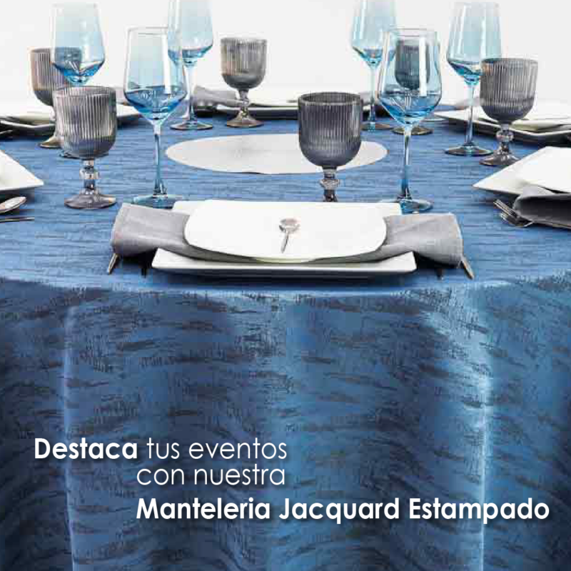 Mantel Yackard Redondo YE-272 AZUL PLUMBAGO