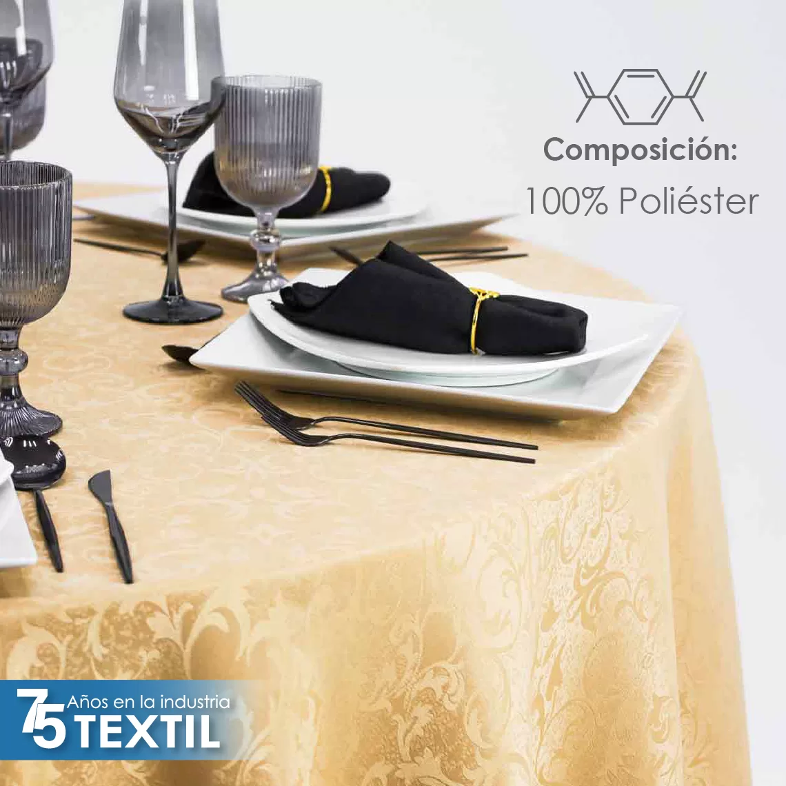 Mantel Yackard Redondo YE-275 CAPPUCHINO: imagen 3