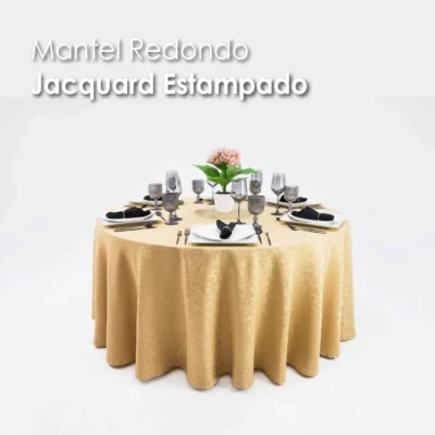 Mantel Yackard Redondo YE-275 CAPPUCHINO: imagen 4