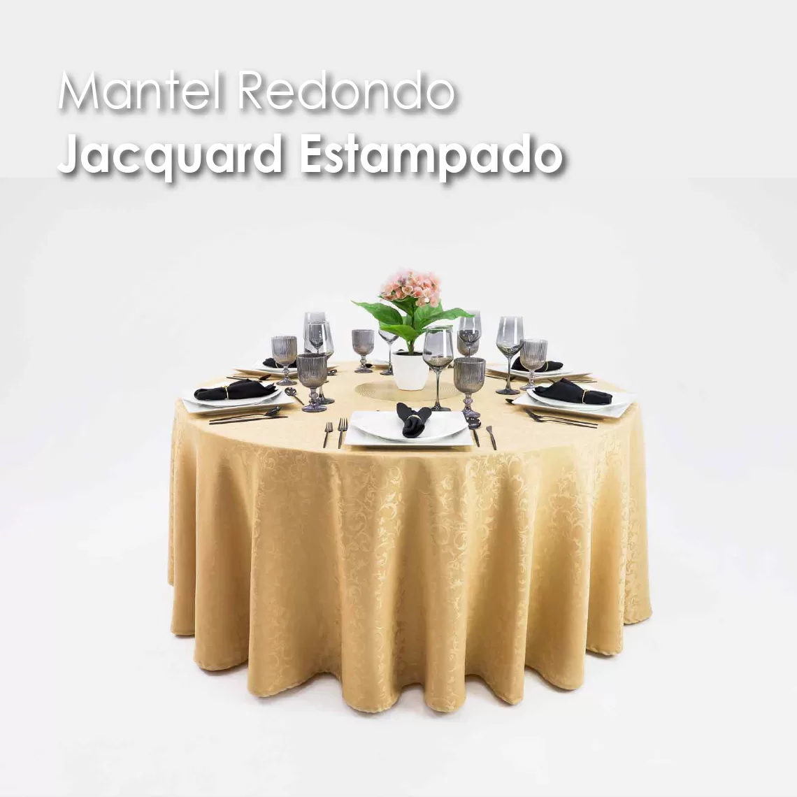 Mantel Yackard Redondo YE-275 CAPPUCHINO: imagen 4
