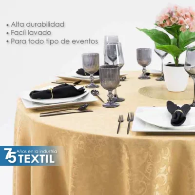 Mantel Yackard Redondo YE-275 CAPPUCHINO: imagen 5