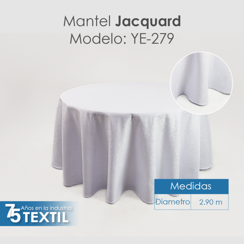 Mantel Yackard Redondo YE-279 FRANCIA BLANCO