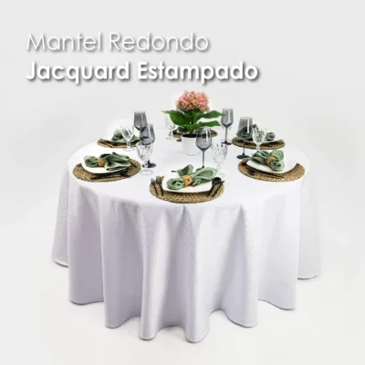 Mantel Yackard Redondo YE-279 FRANCIA BLANCO: imagen 4