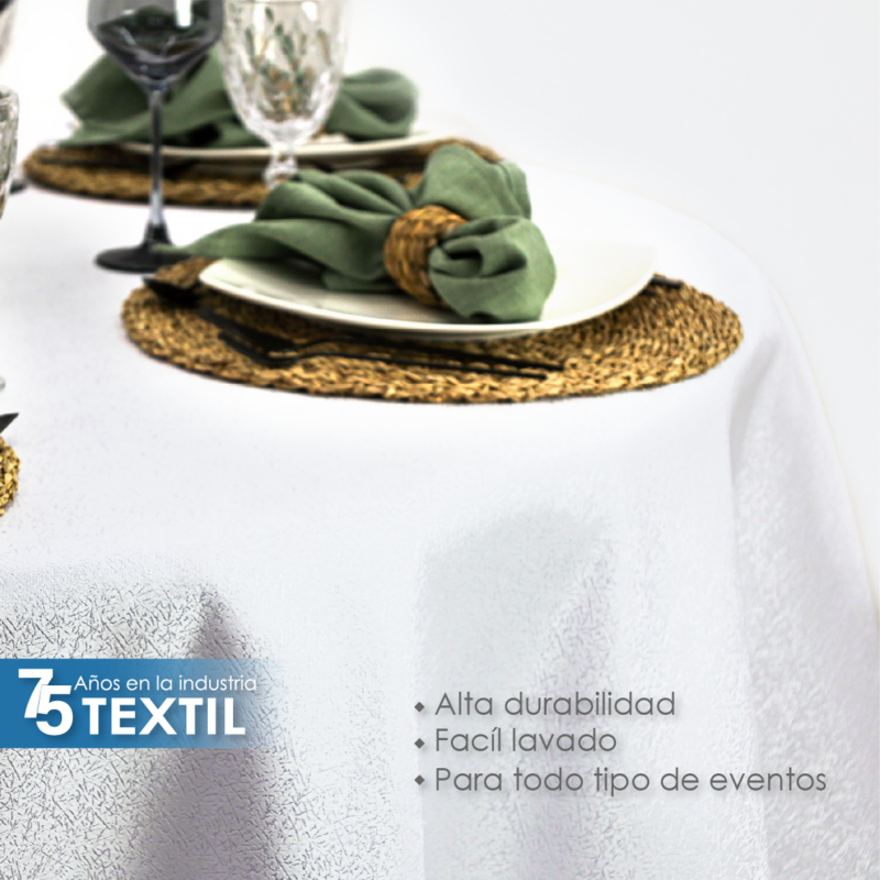 Mantel Yackard Redondo YE-279 FRANCIA BLANCO