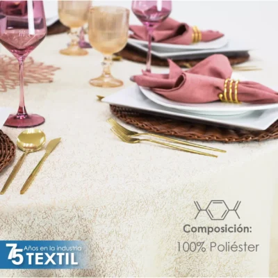 Mantel Yackard Redondo YE-211 FRANCIA CHAMPAÑA: imagen 4