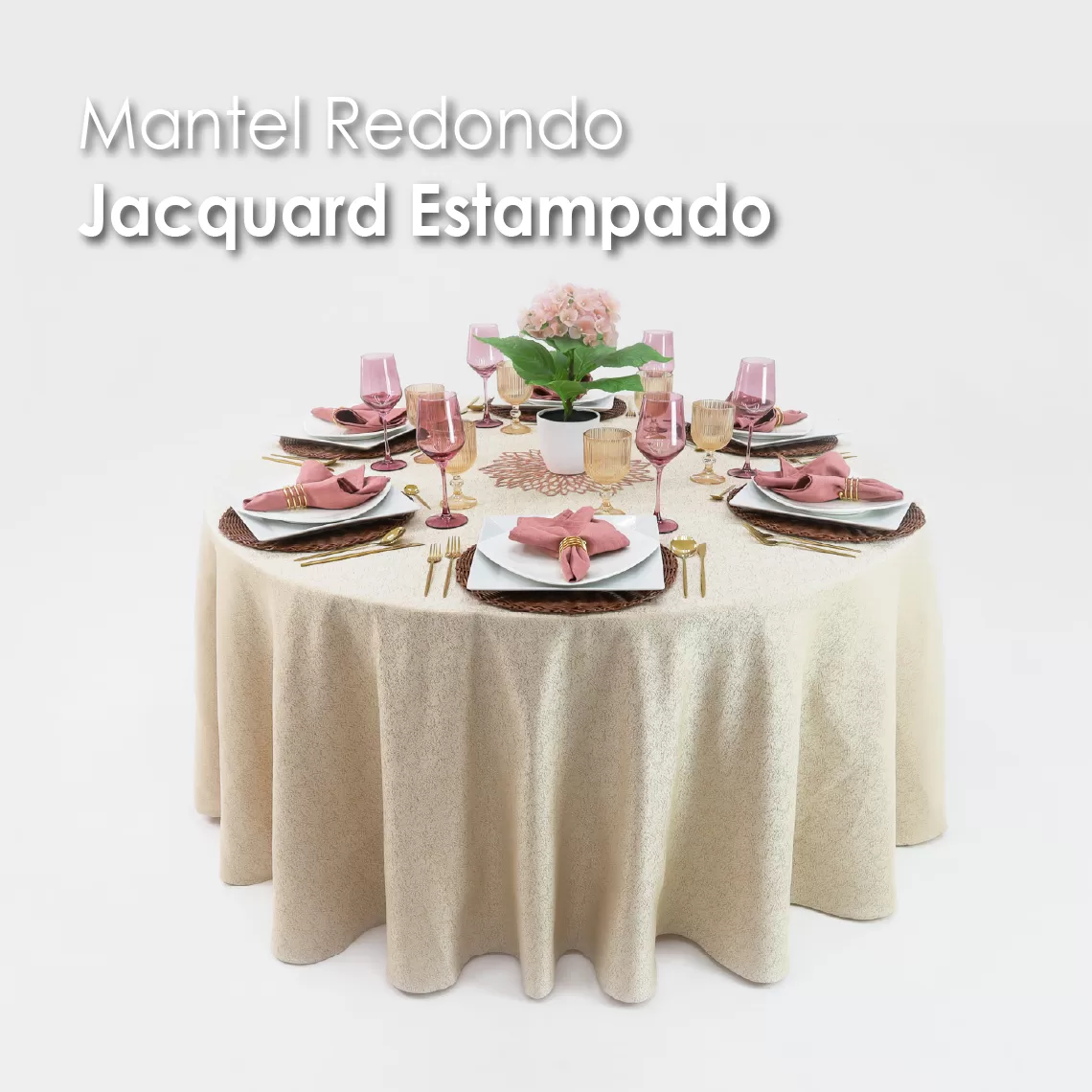 Mantel Yackard Redondo YE-211 FRANCIA CHAMPAÑA: imagen 5