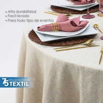 Mantel Yackard Redondo YE-211 FRANCIA CHAMPAÑA: imagen 7