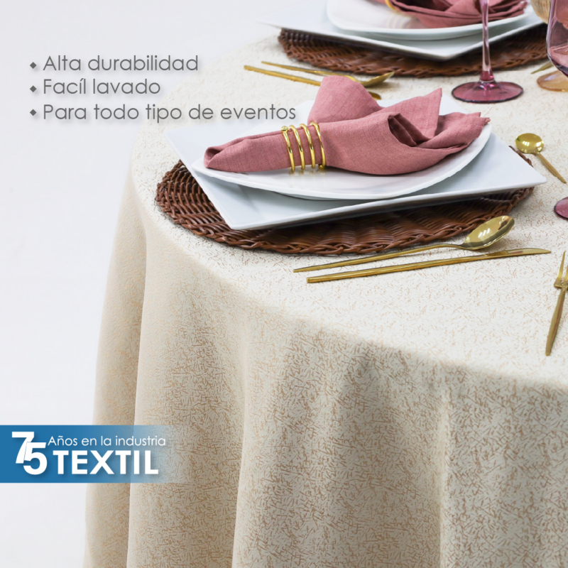 Mantel Yackard Redondo YE-211 FRANCIA CHAMPAÑA