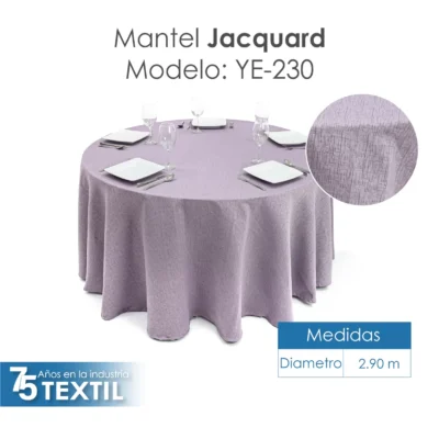 Mantel Yackard Redondo YE-230 VENECIA LILA: imagen 2