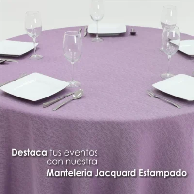 Mantel Yackard Redondo YE-230 VENECIA LILA: imagen 5