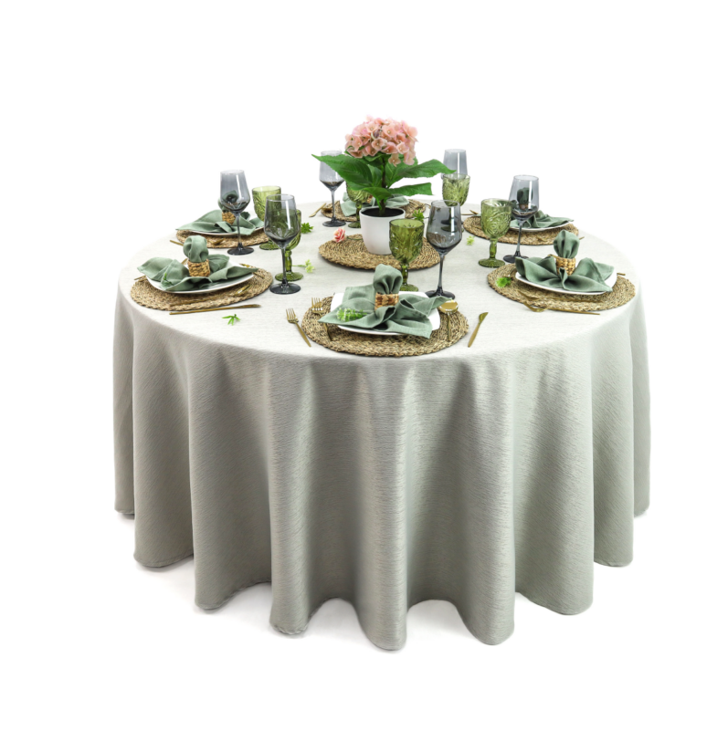 Mantel Yackard Redondo YE-241 OLIMPIA GRIS PLATA