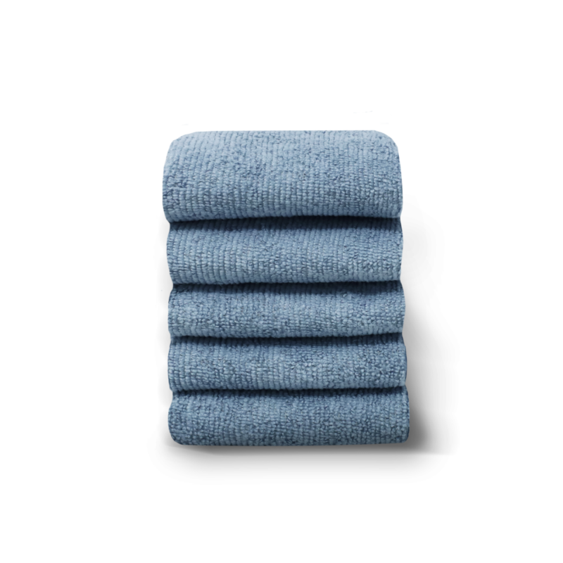 Toalla Facial Microfibra ECO 30X30 Cm Azul Cemento