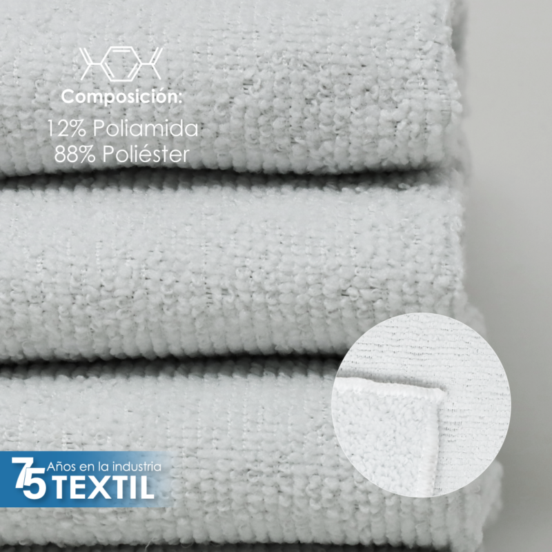 Toalla Facial Microfibra ECO 30X30 Cm Blanco