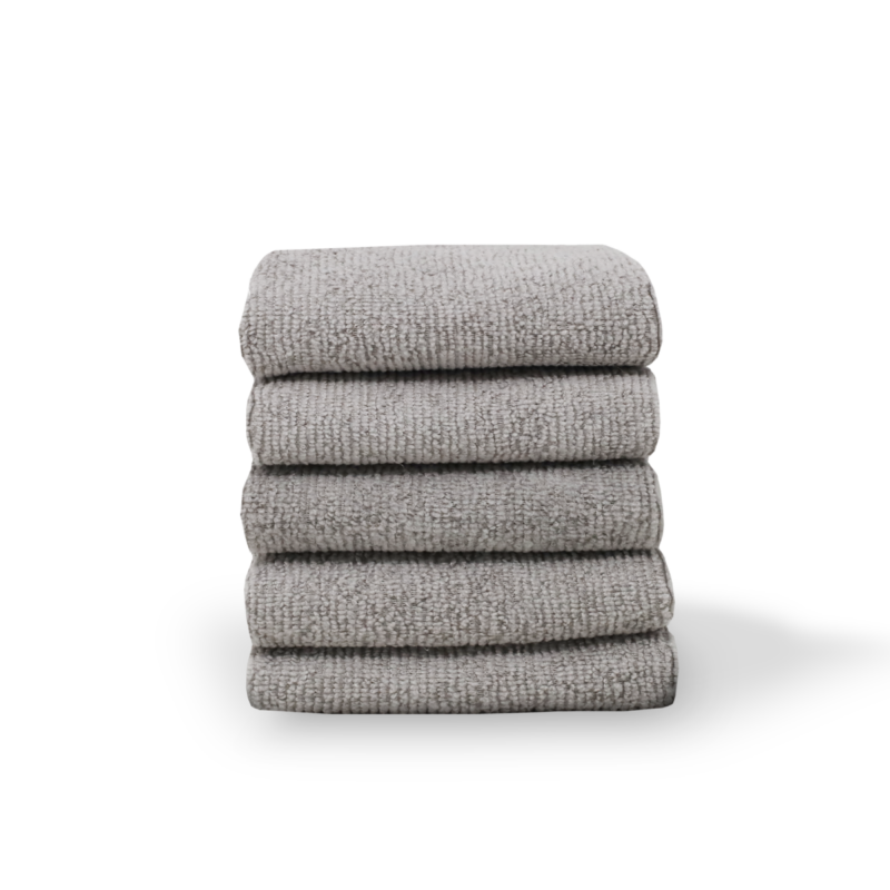 Toalla Facial Microfibra ECO 30X30 Cm Gris Perla
