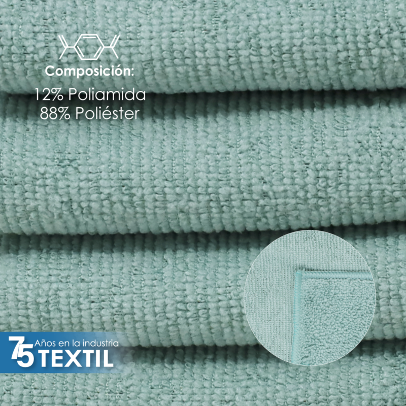 Toalla Facial Microfibra ECO 30X30 Cm Sage