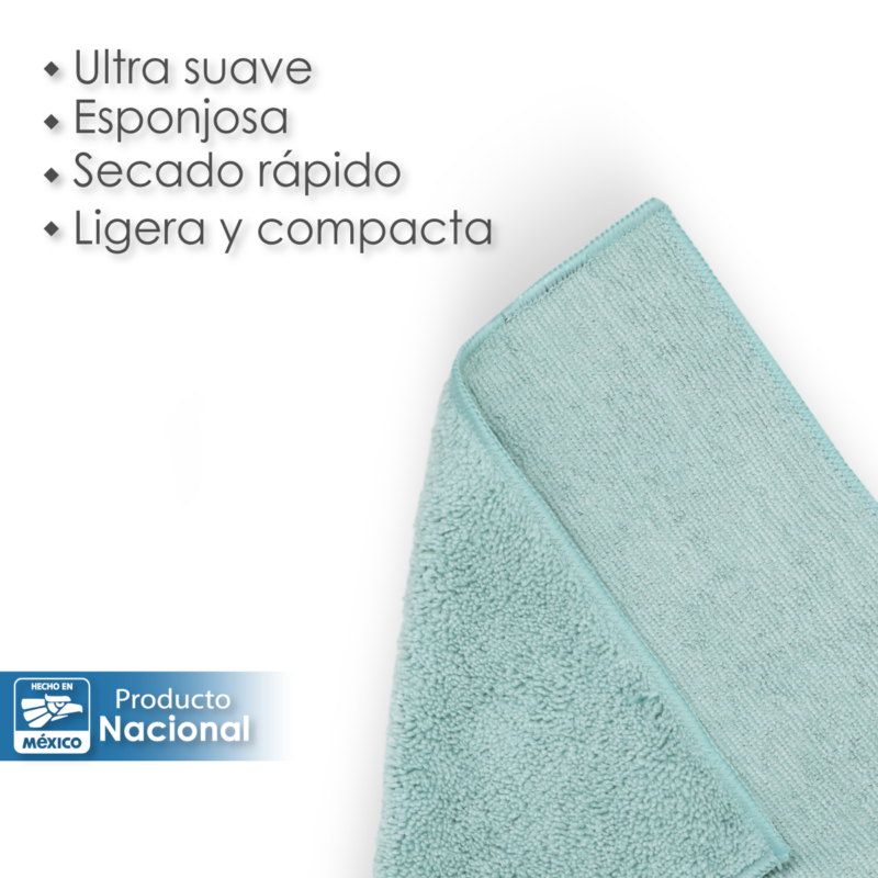 Toalla Facial Microfibra ECO 30X30 Cm Sage