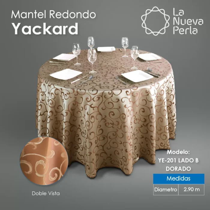 Mantel Yackard Redondo YE-201 DORADO
