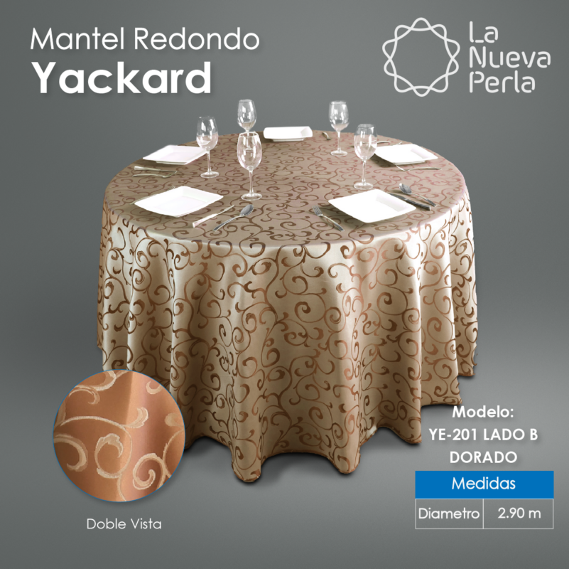 Mantel Yackard Redondo YE-201 DORADO