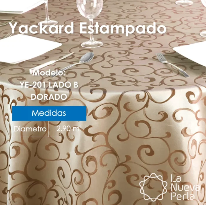Mantel Yackard Redondo YE-201 DORADO