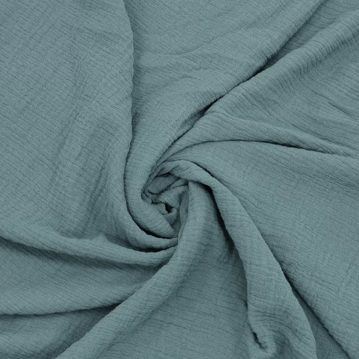 Colcha Muselina Individual 100% Algodón Azul Cemento: imagen 1