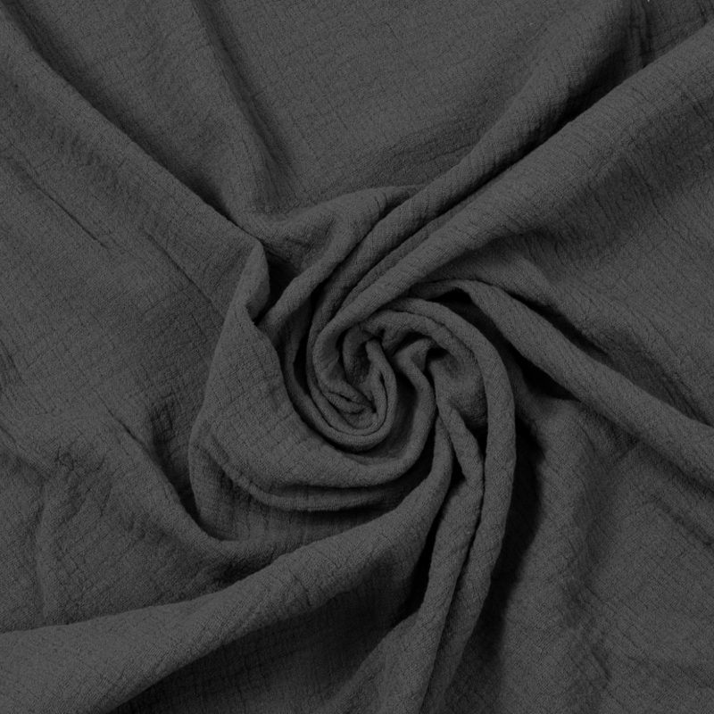 Colcha Muselina Queen Size 100% Algodón Gris Oxford
