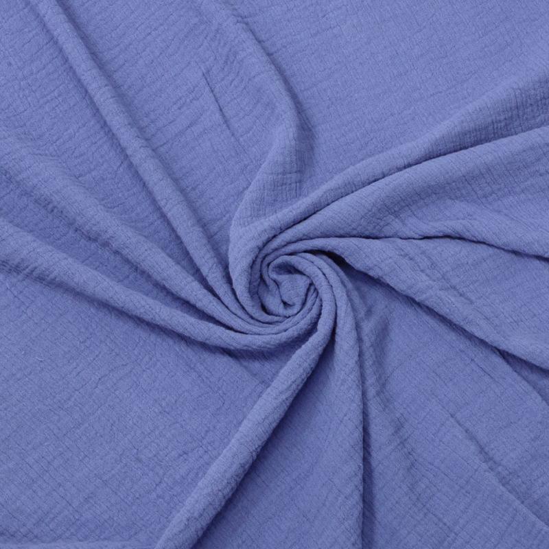Colcha Muselina King Size 100% Algodón Azul Plumbago
