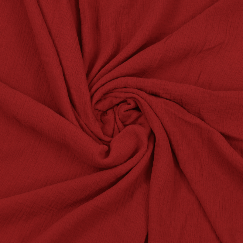 Colcha Muselina Queen Size 100% Algodón Rojo