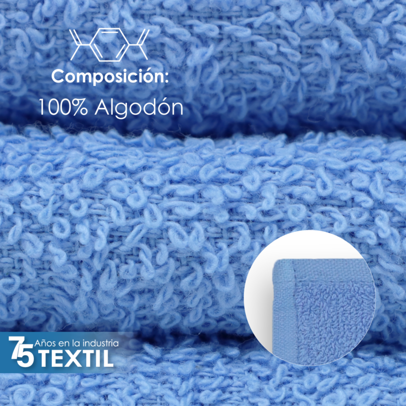Toalla facial GT Azul Cielo 30 x 30 cm