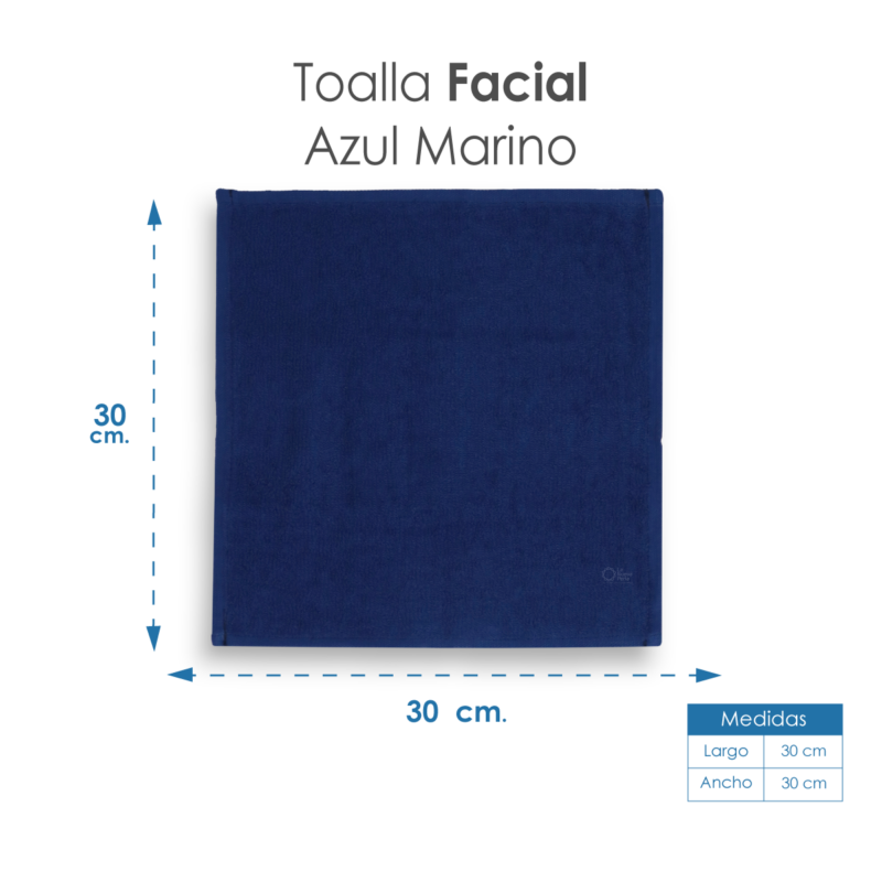 Toalla facial GT Azul Marino 30 x 30 cm
