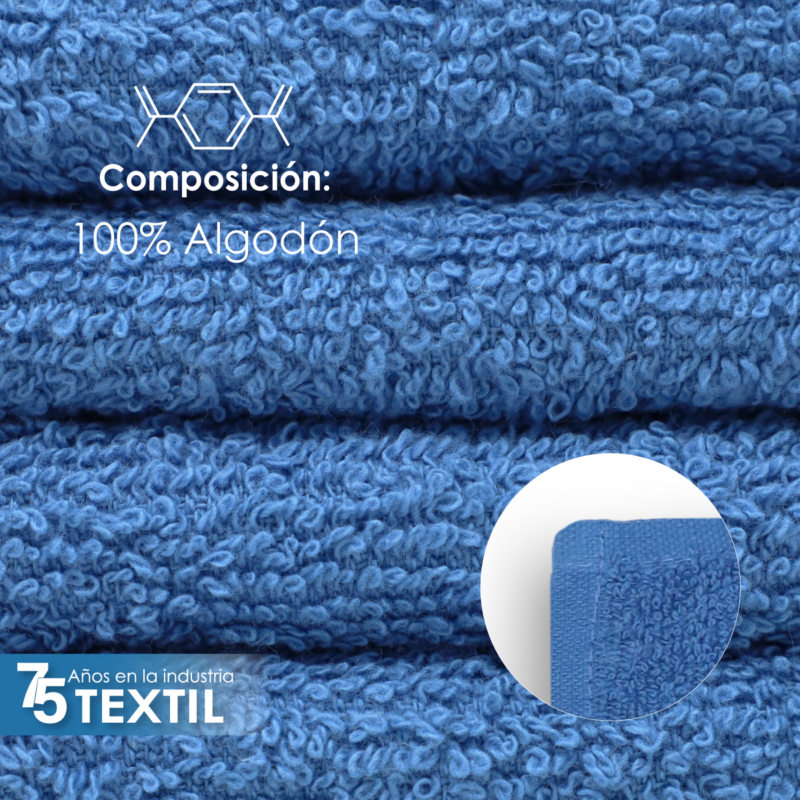 Toalla facial GT Azul Plumbago 30 x 30 cm