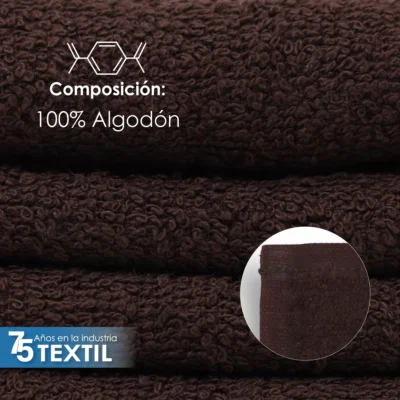Toalla facial GT Chocolate 30 x 30 cm: imagen 3