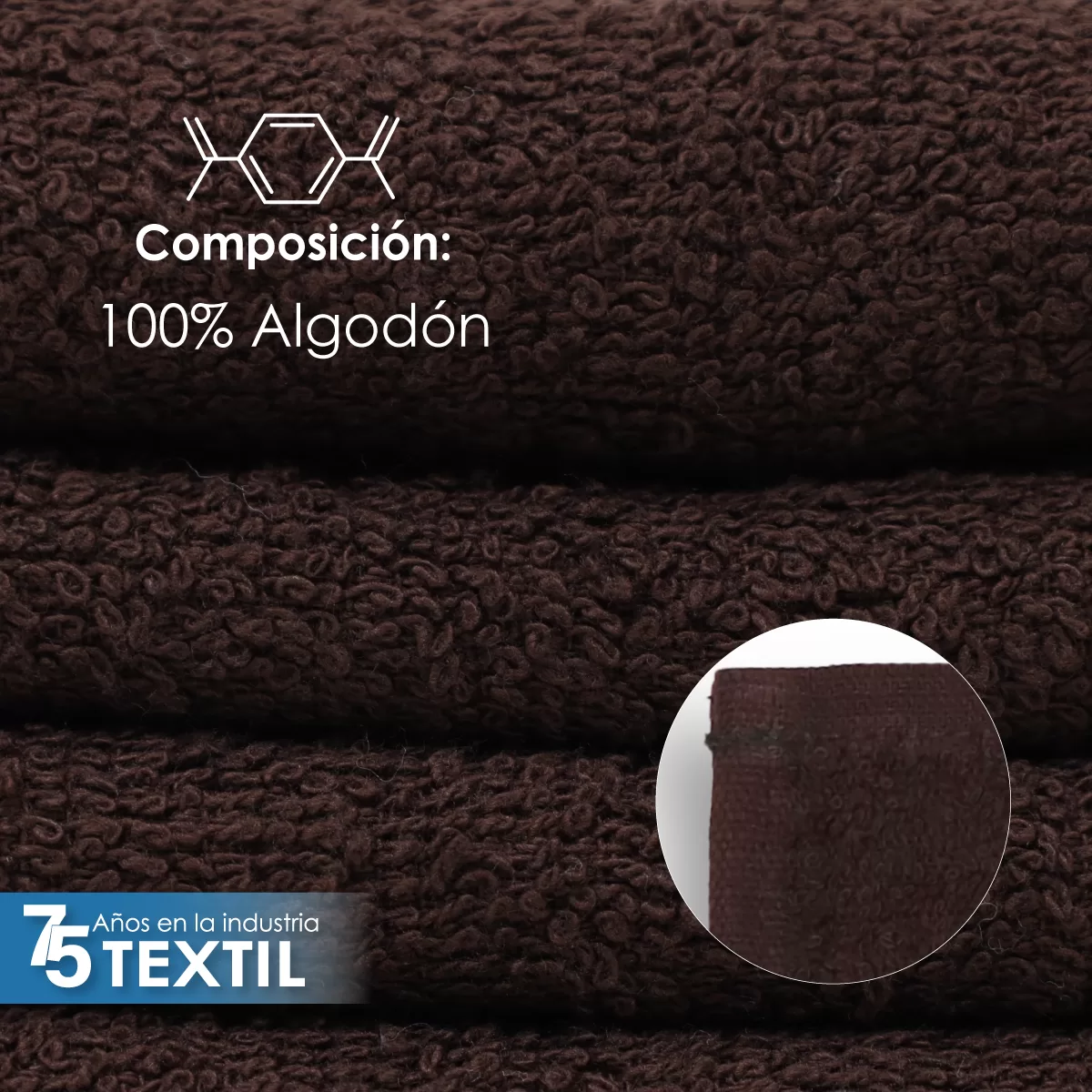 Toalla facial GT Chocolate 30 x 30 cm: imagen 3