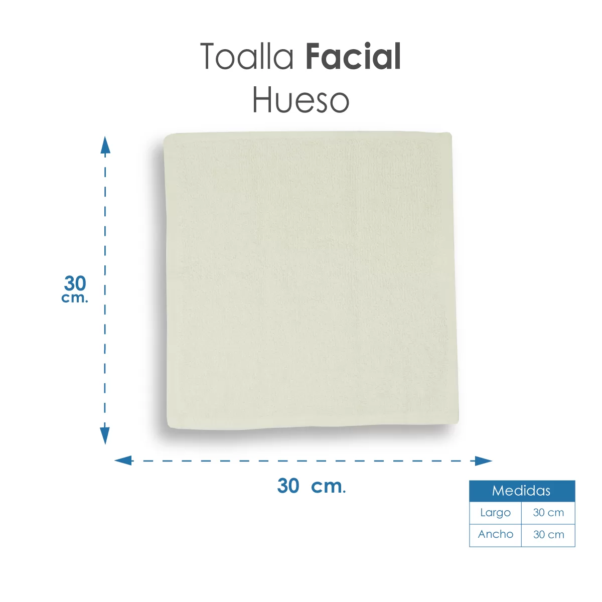 Toalla facial GT Vainilla/Hueso 30 x 30 cm: imagen 2