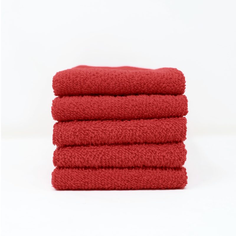 Toalla facial GT Rojo 30 x 30 cm