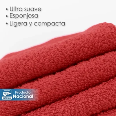 Toalla facial GT Rojo 30 x 30 cm: imagen 4